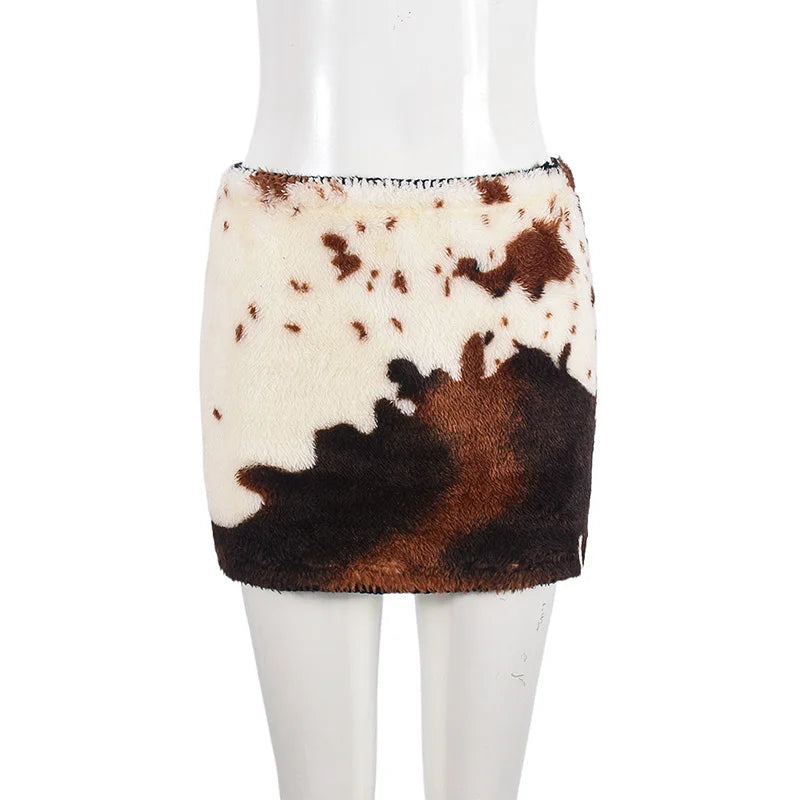 Cowgirl Mini Skirt Brown