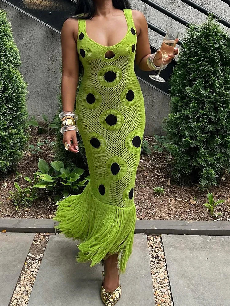 Knit Dot Kassel Maxi Dress