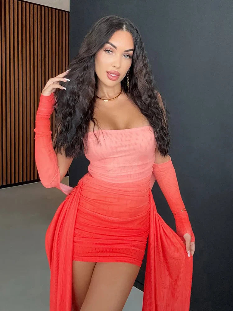 Monika Ruched Mini Dress