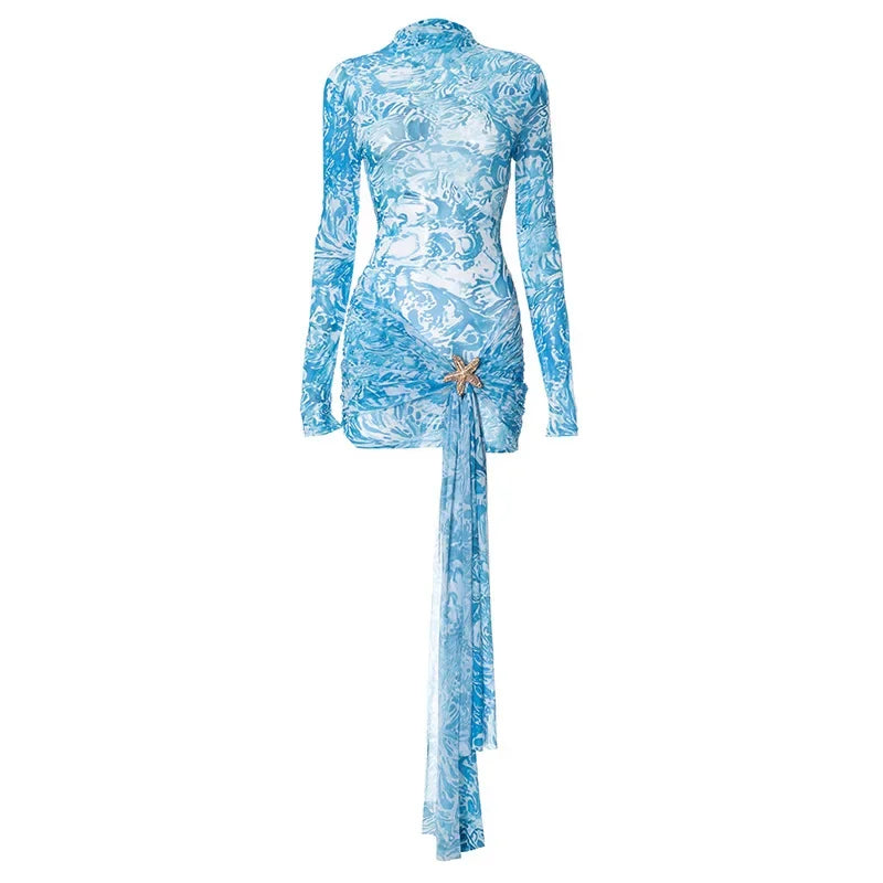 Starfish Mesh Mini Dress