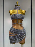 Nayla Diamond Dress Silver