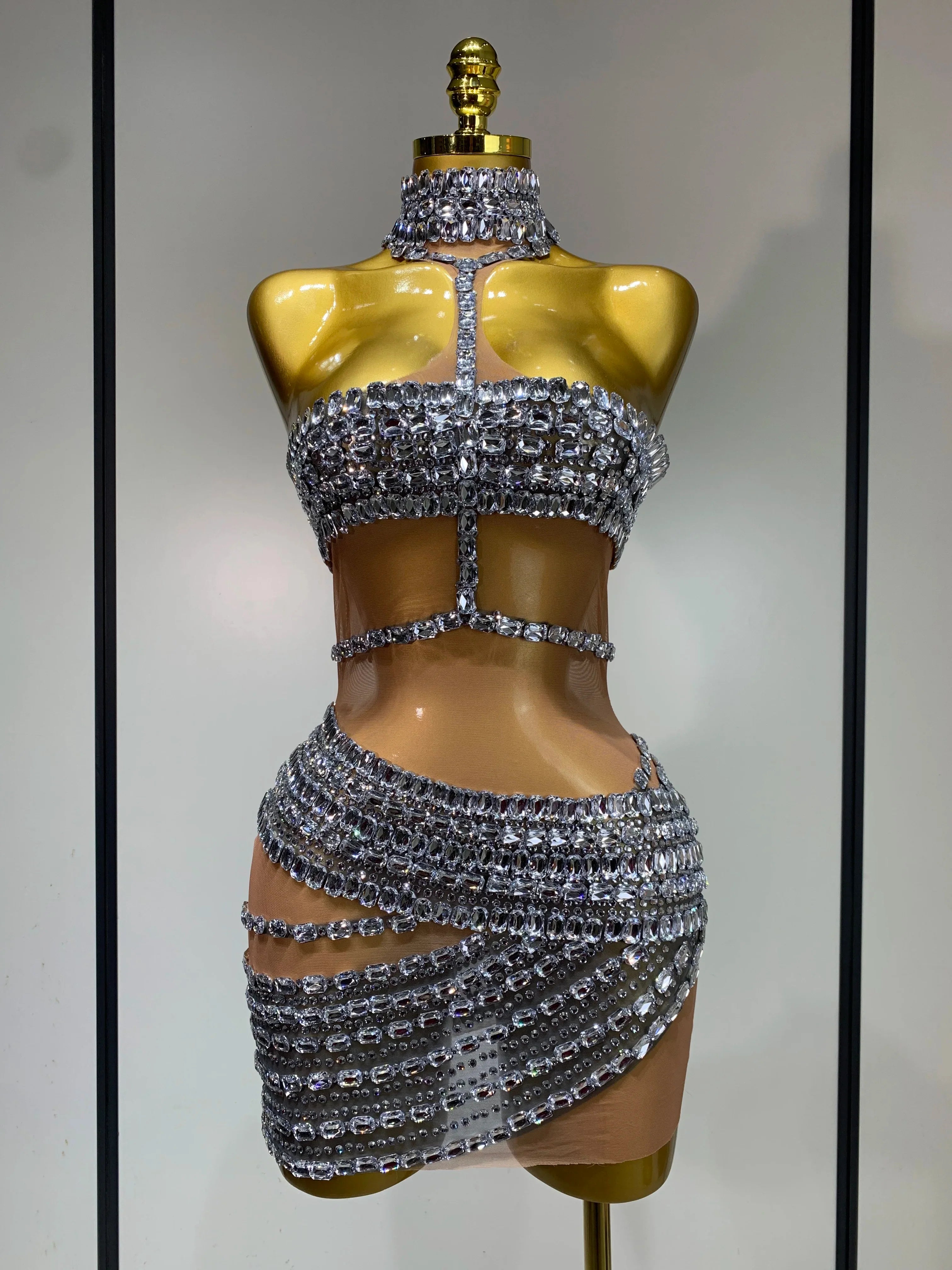 Nayla Diamond Dress Silver