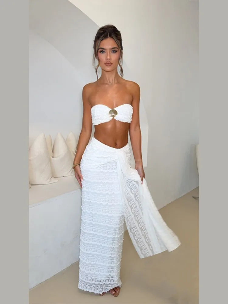 Bon Voyage Skirt Set White