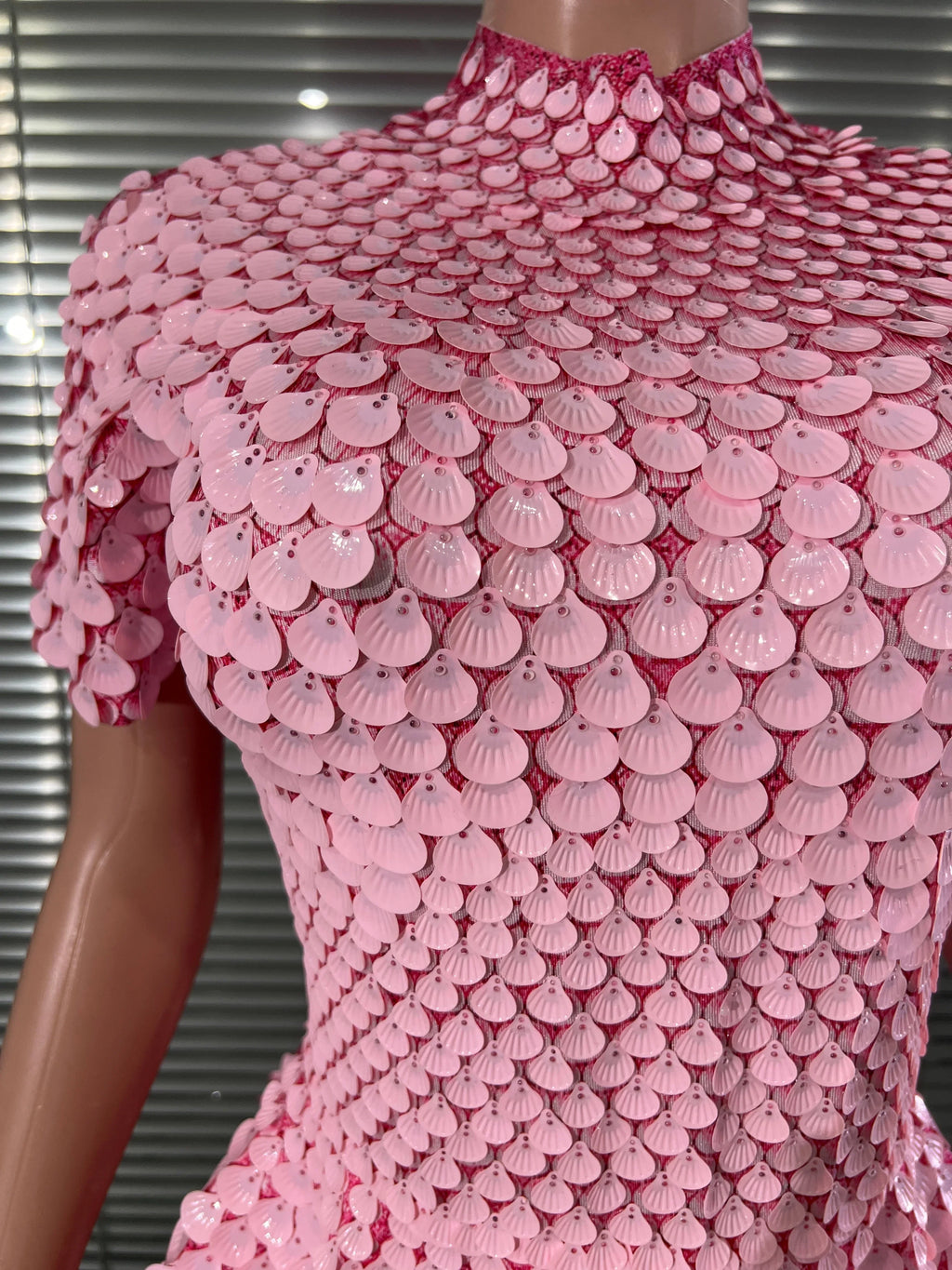 Scale Sequin Bodysuit Dress