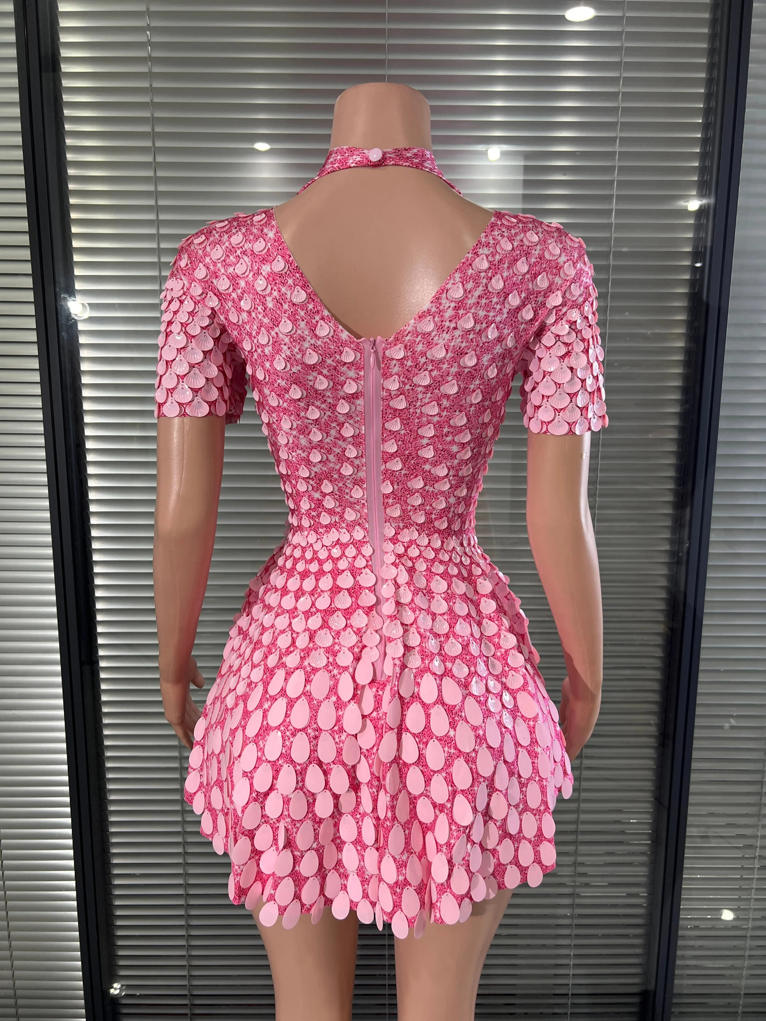 Scale Sequin Bodysuit Dress