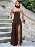 Julia Maxi Dress Brown