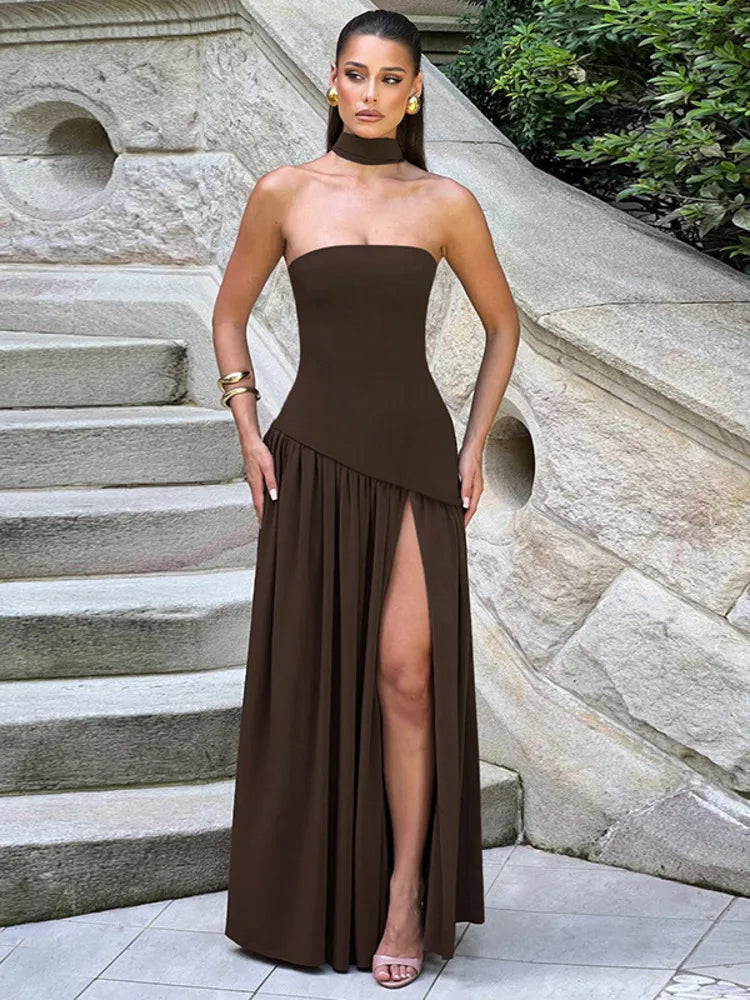 Julia Maxi Dress Brown