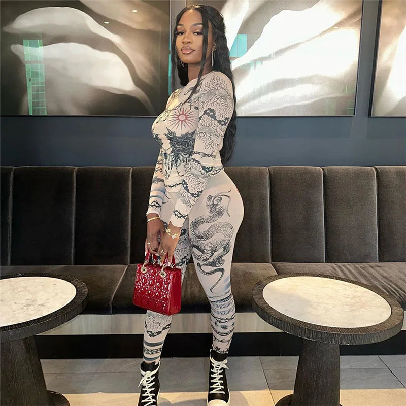 Aesthetic Snake Mesh Set Khaki