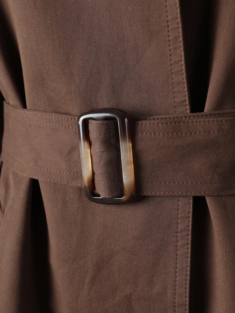 Brown Belted Trench Coat