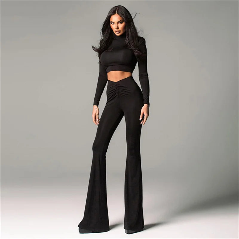 Luxe Hourglass Two-Piece Set Black