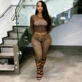 Leopard Crop Capri Set