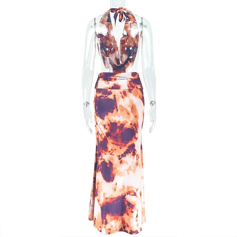 Aesthetic Maxi Skirt Set