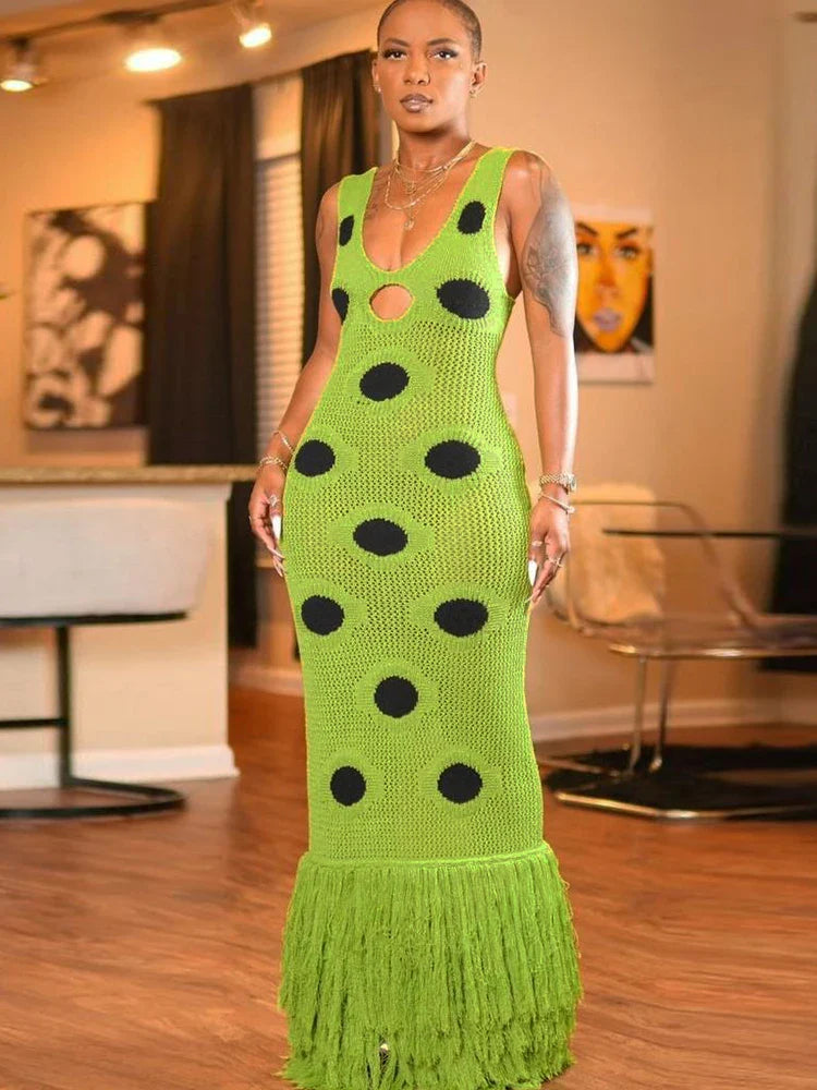 Knit Dot Kassel Maxi Dress