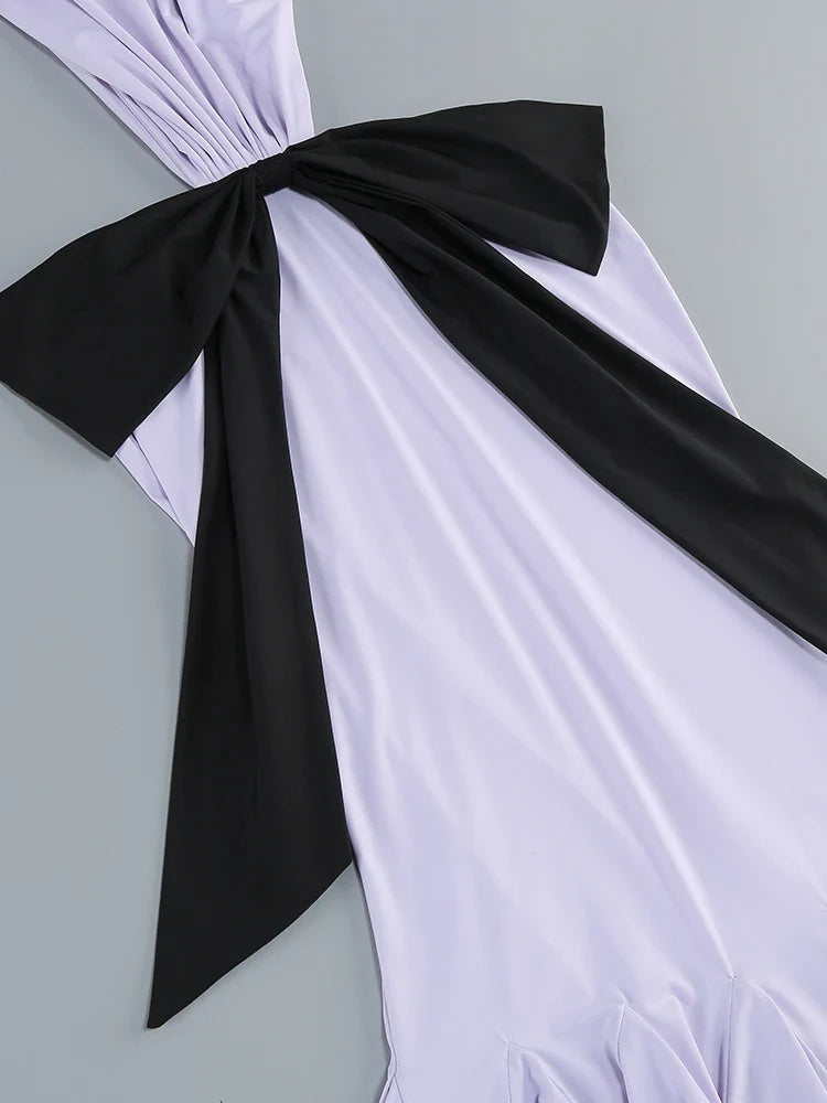 Bow Backless Maxi Dress