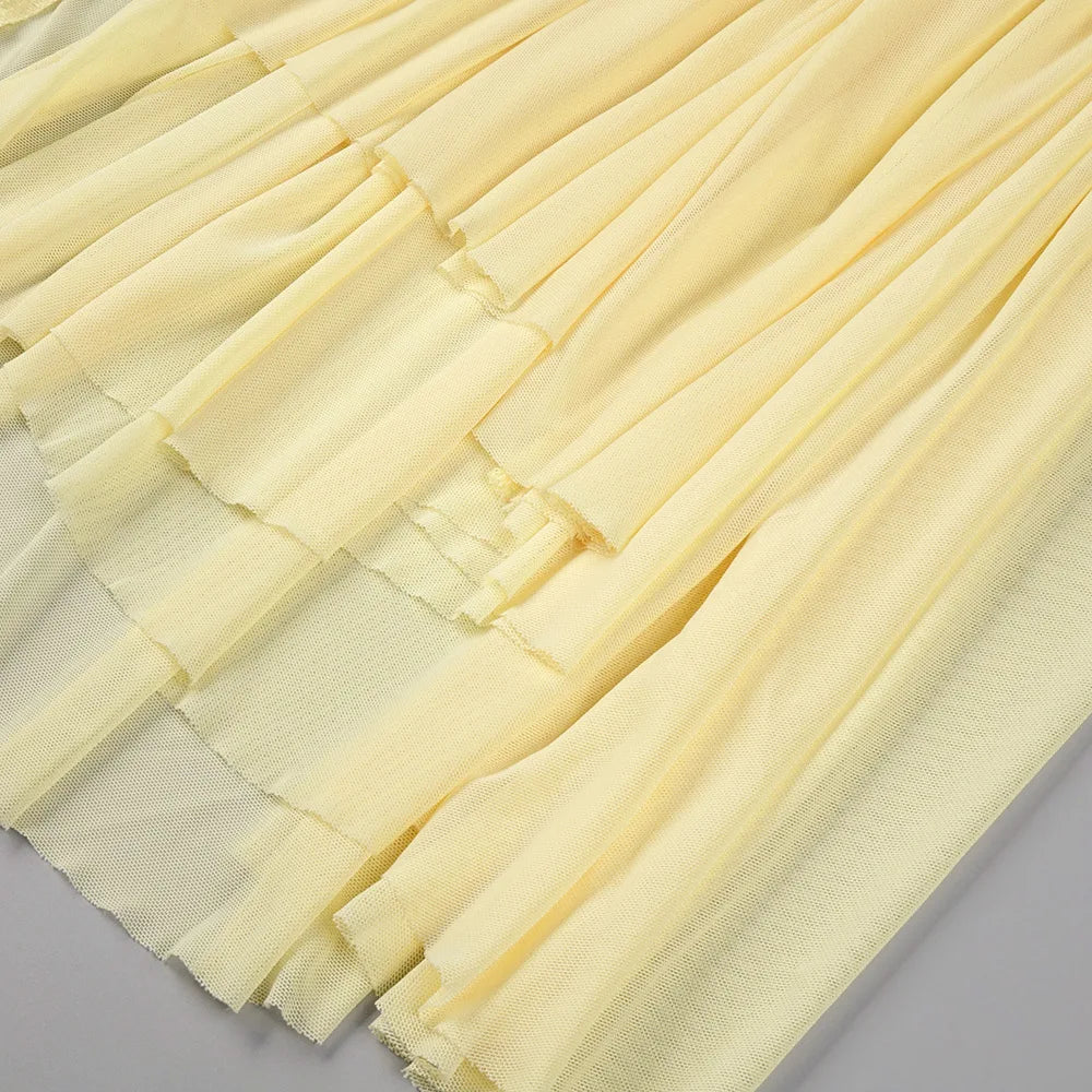 Yellow Silk Maxi Dress