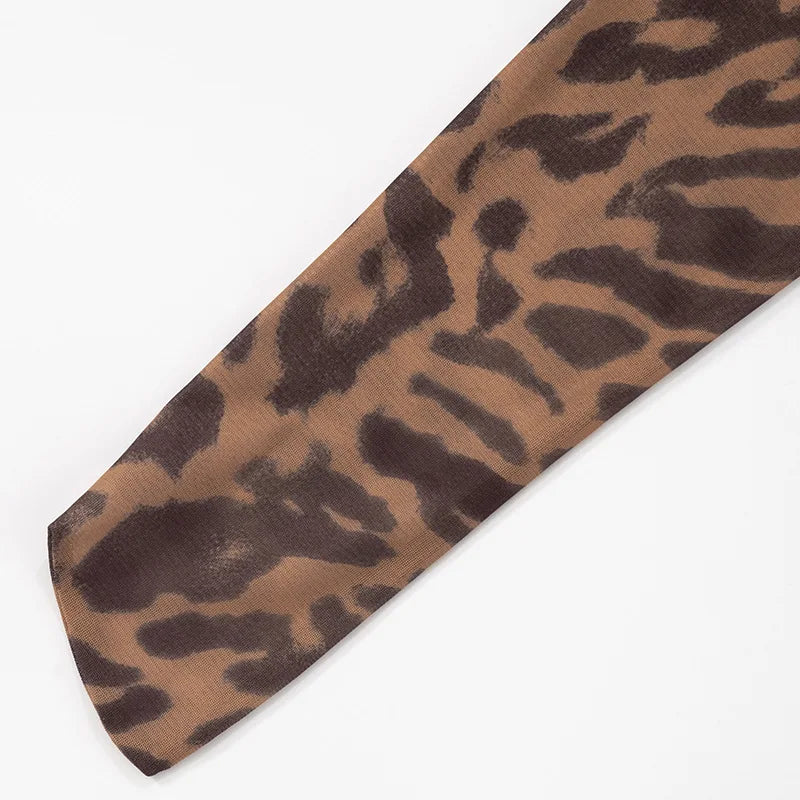 Wild Nights Leopard Mesh Pants Set