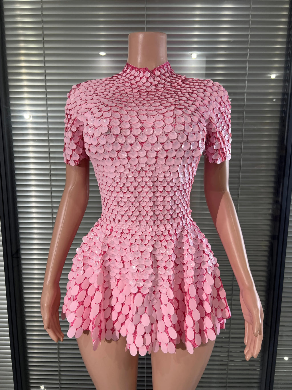 Scale Sequin Bodysuit Dress