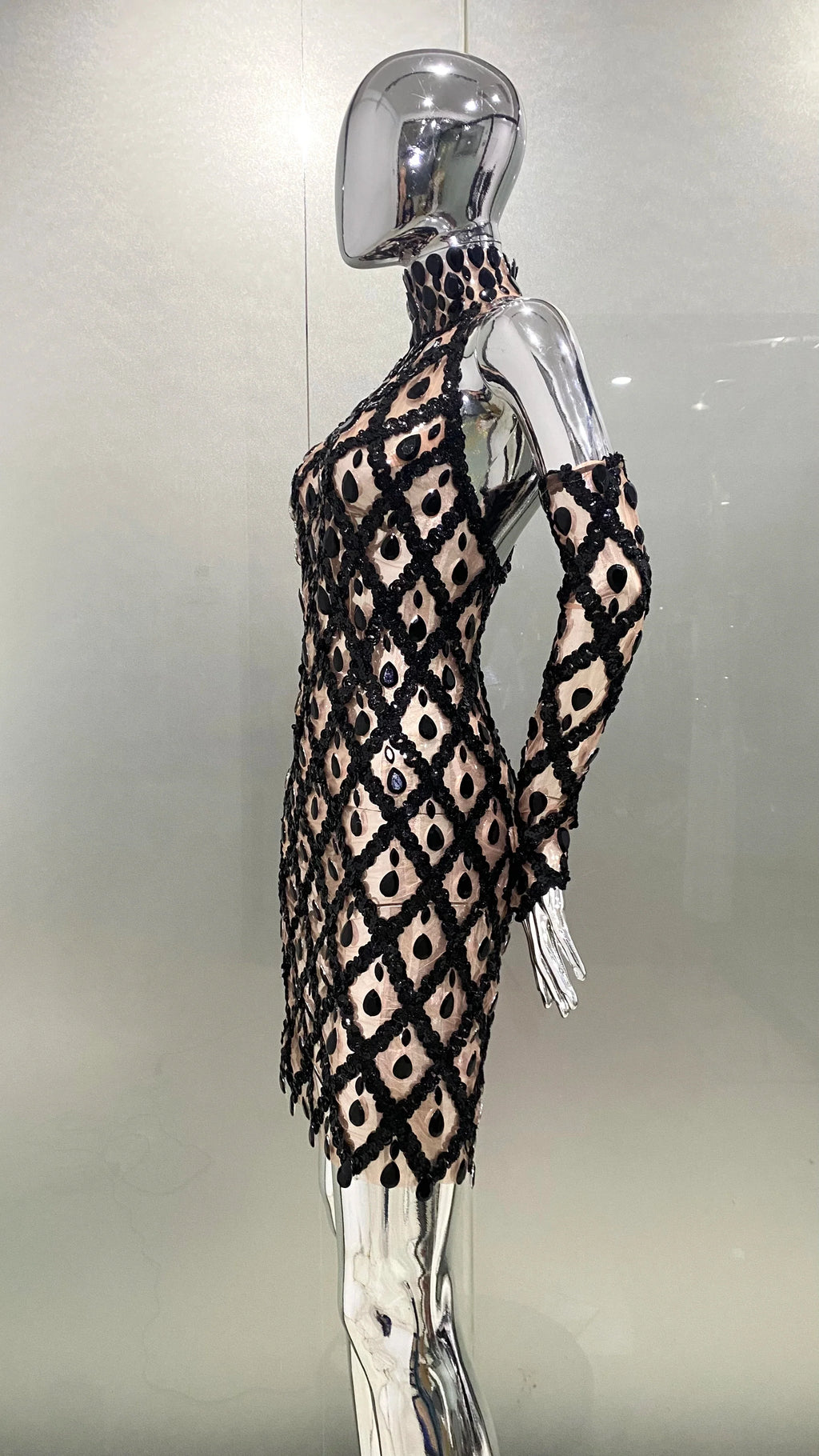 Shinning Crystal Mesh Dress