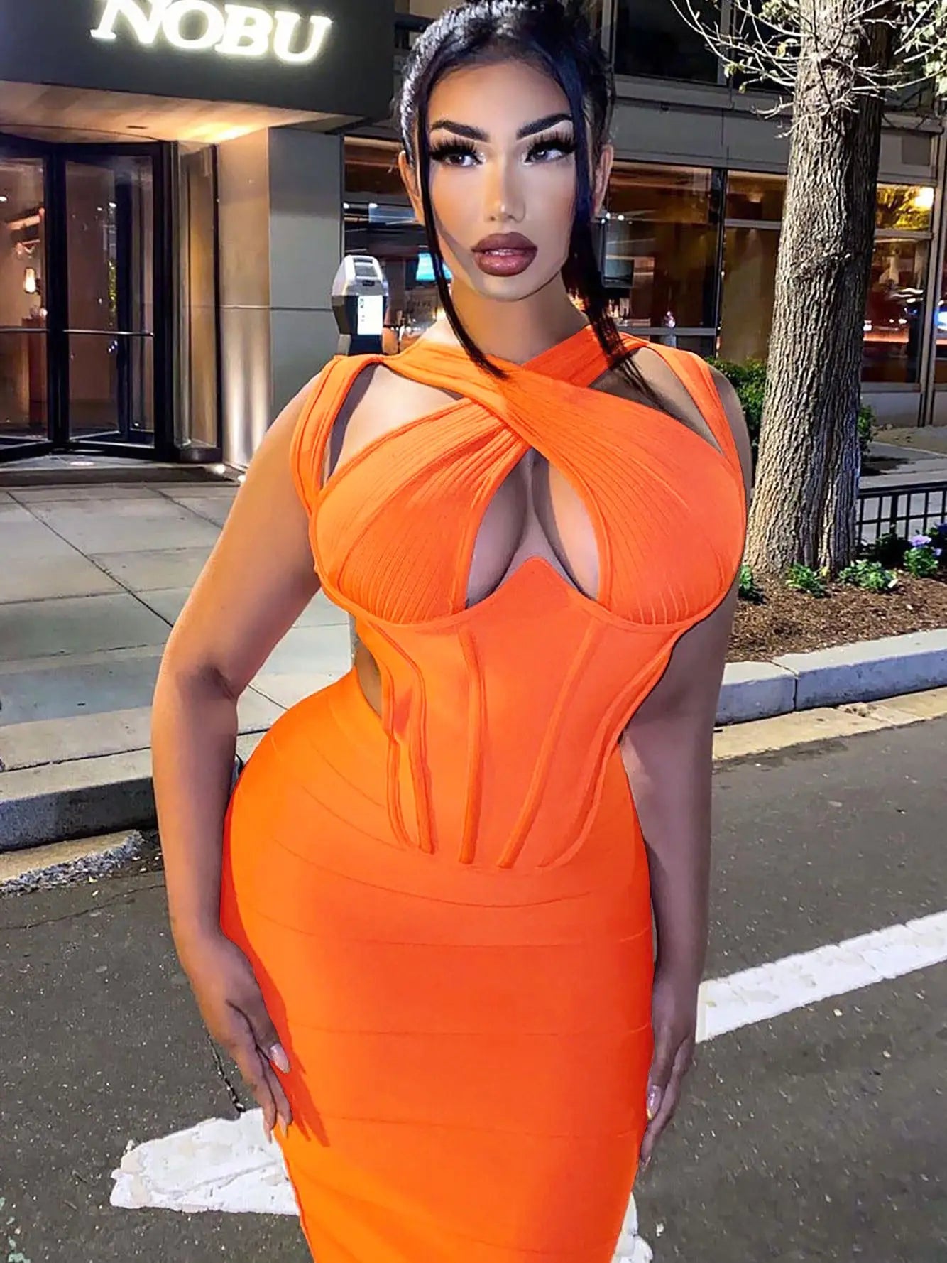 Criss Cross Bandage Dress