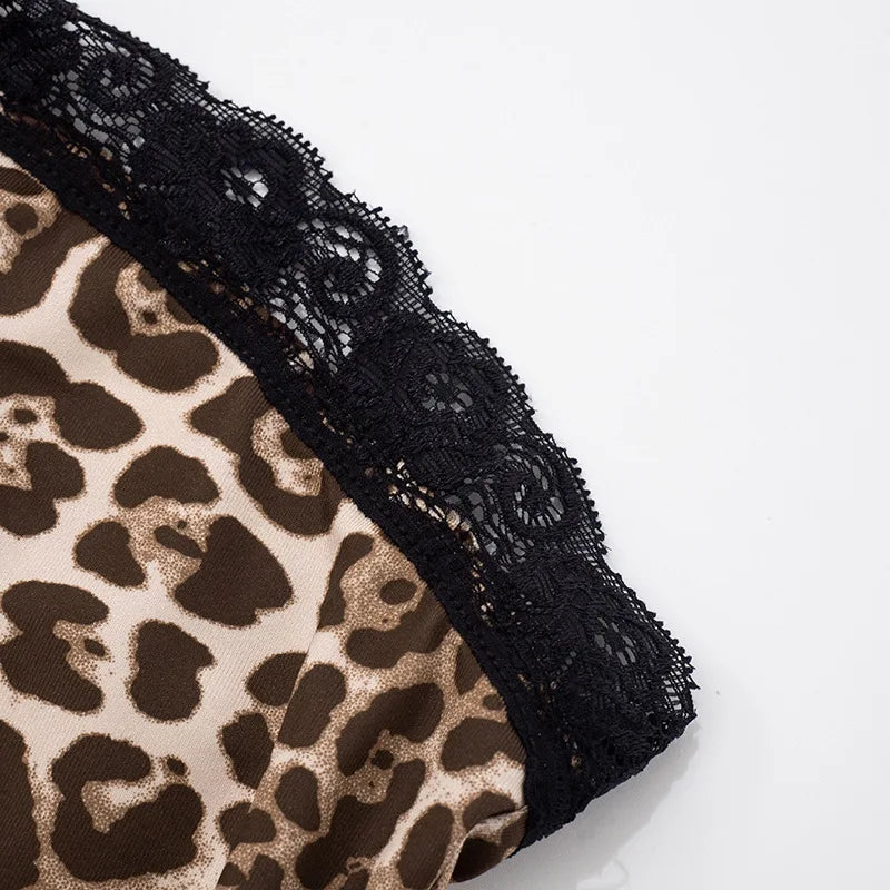 Leopard Tiered Ruffle Skirt Set