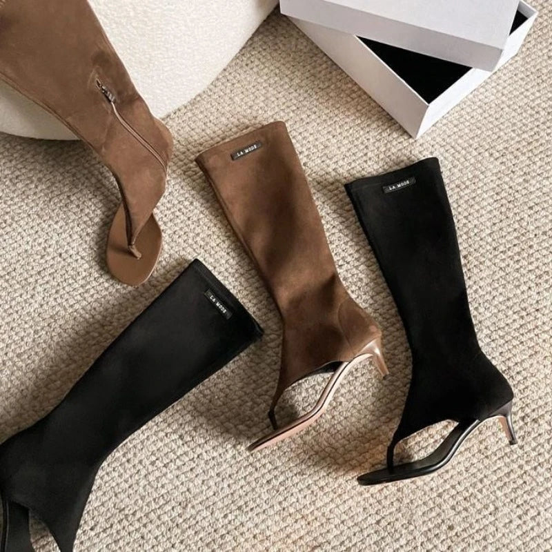 Open Toe Heel Boots