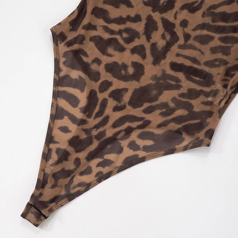 Wild Nights Leopard Mesh Pants Set