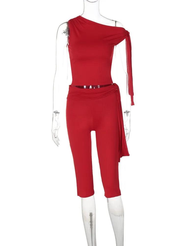 Hanie Short Set Red