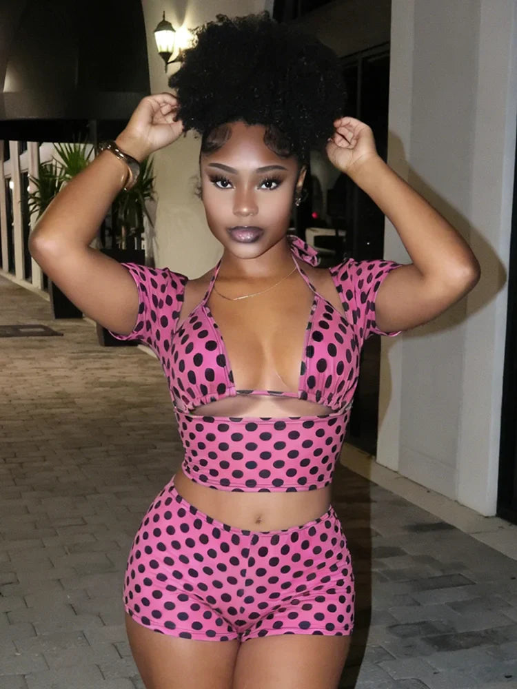 Dot Print Short Set