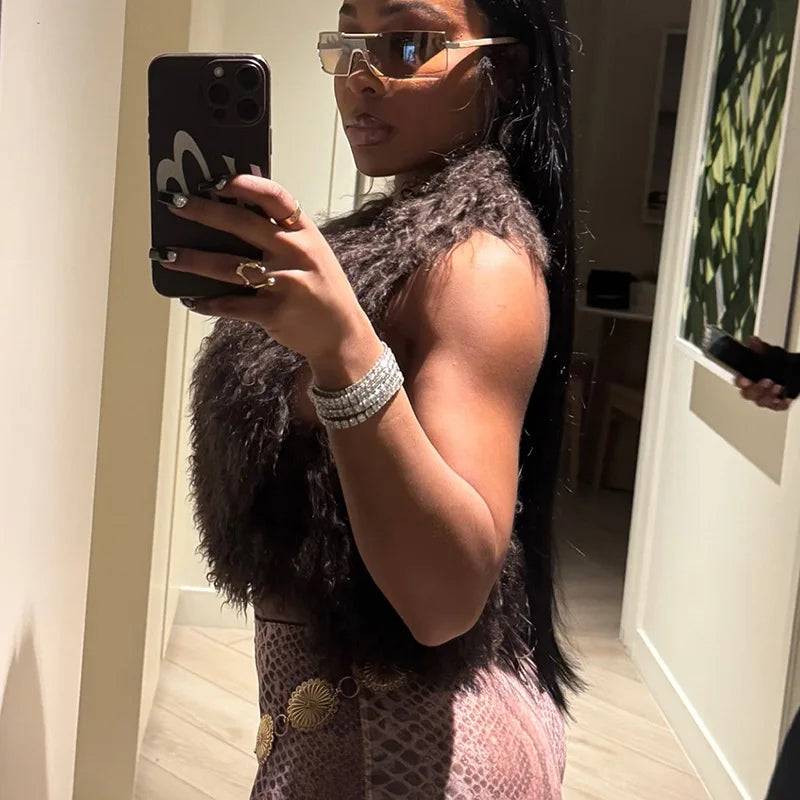 Gabby Fur Vest Coat