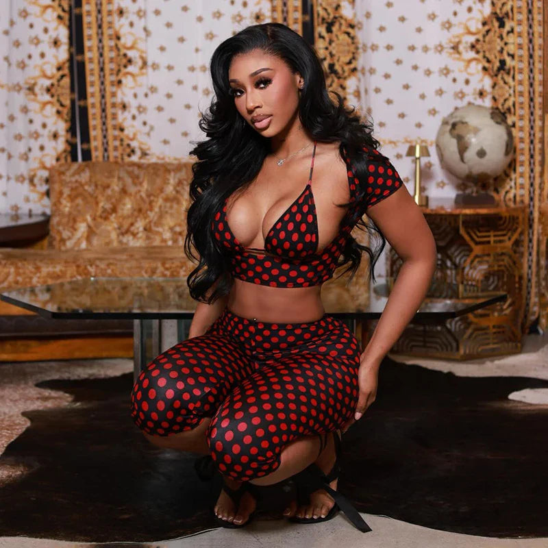 Polka Dot Stunning Three-Piece Set