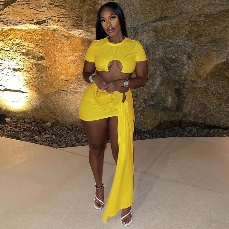 Paityn Ruched Skirt Set