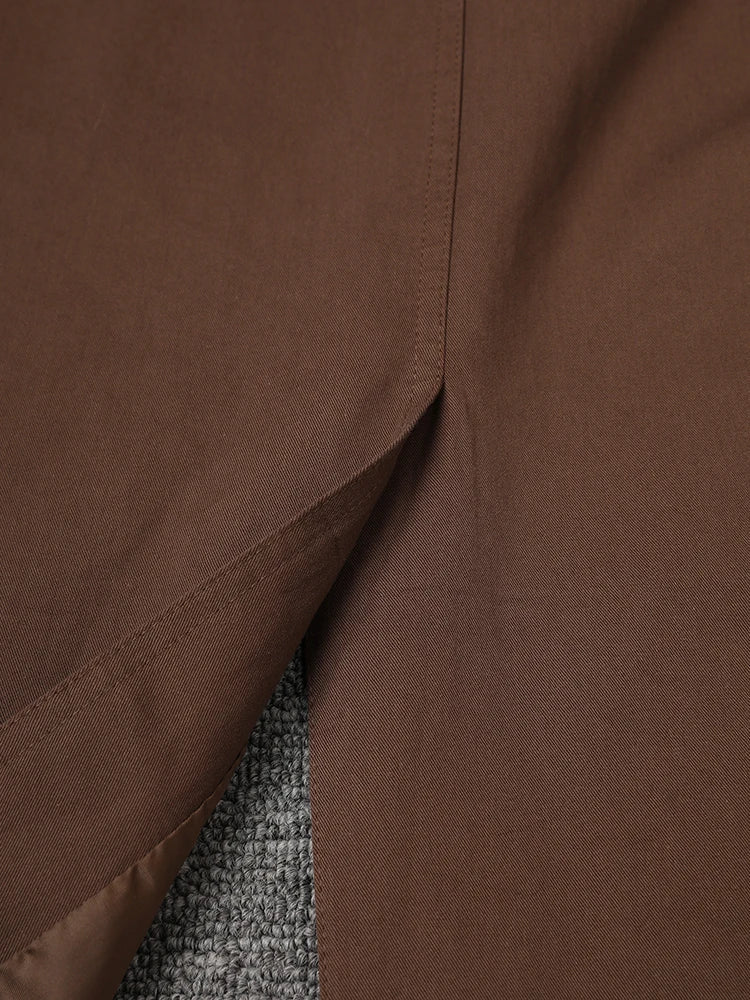Brown Belted Trench Coat