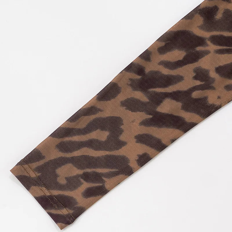 Wild Nights Leopard Mesh Pants Set