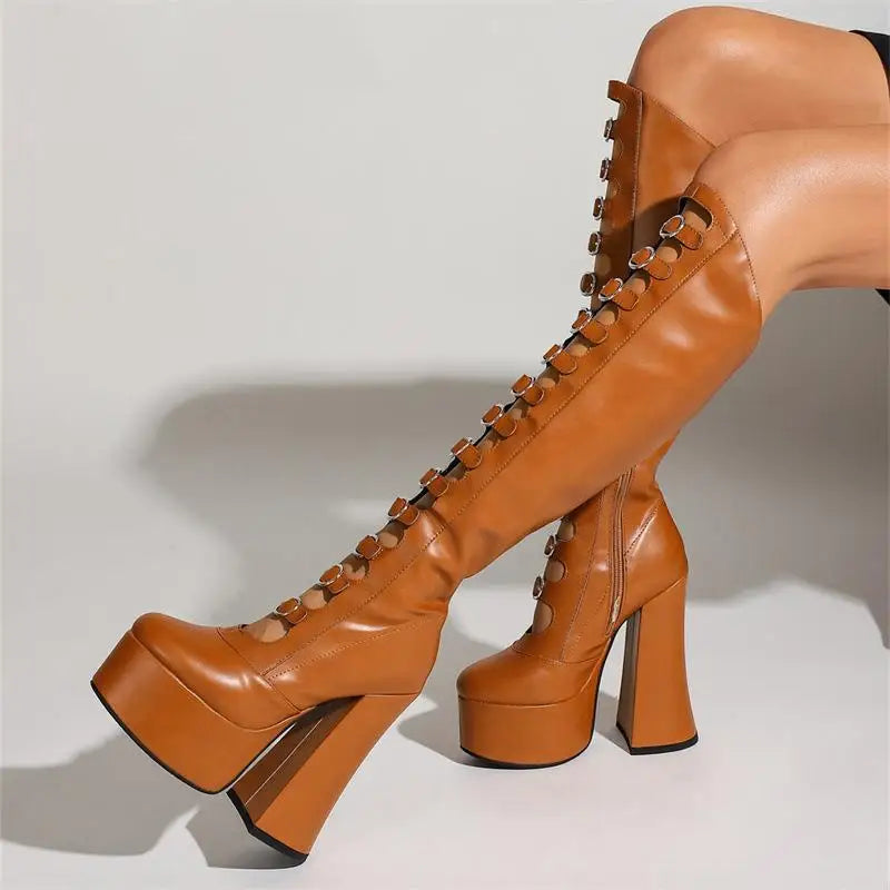 Buckle Up Platform Boots