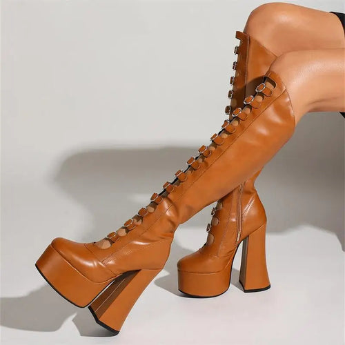 Buckle Up Platform Boots