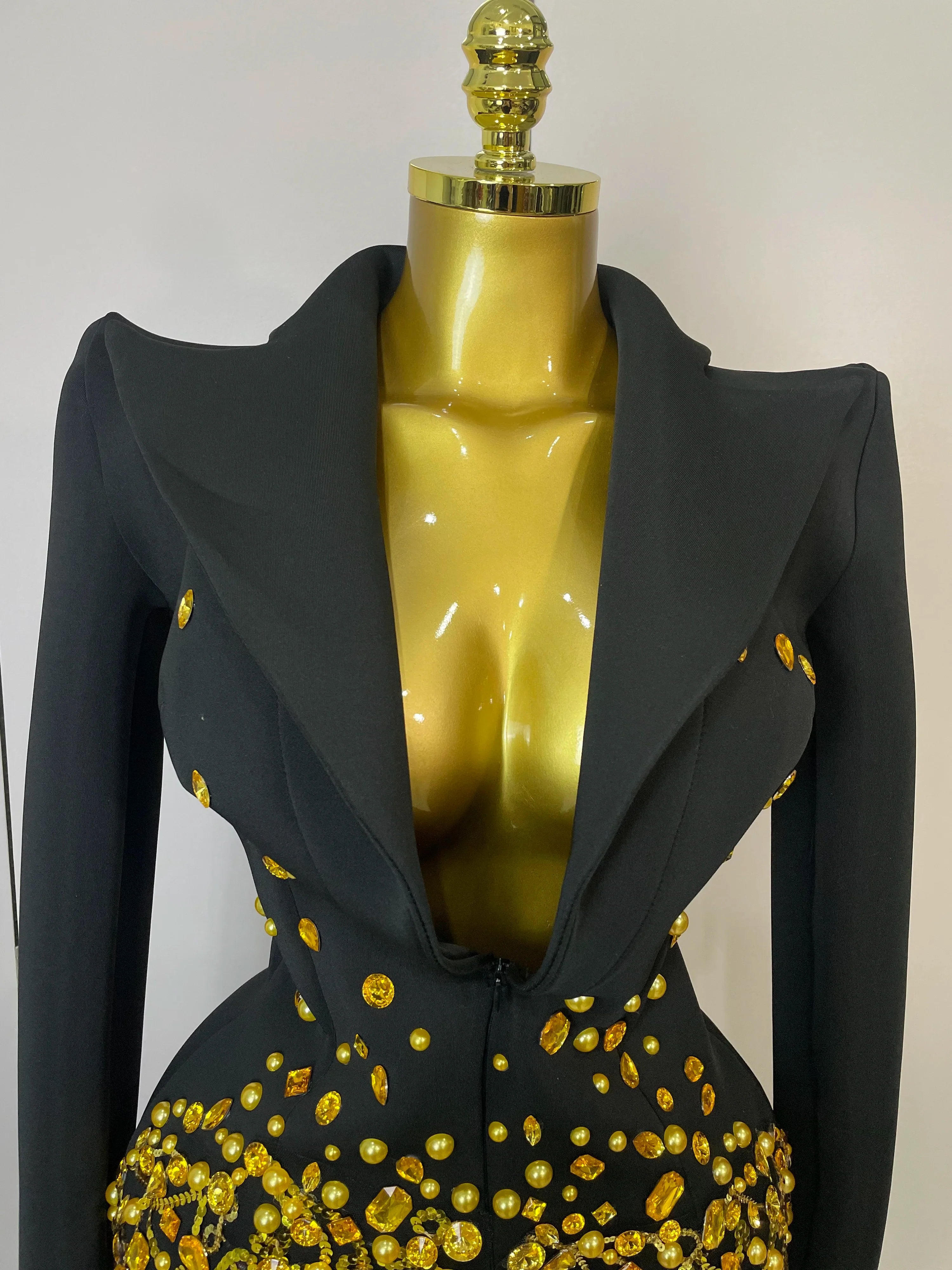 Pearls Blazer Mini Dress