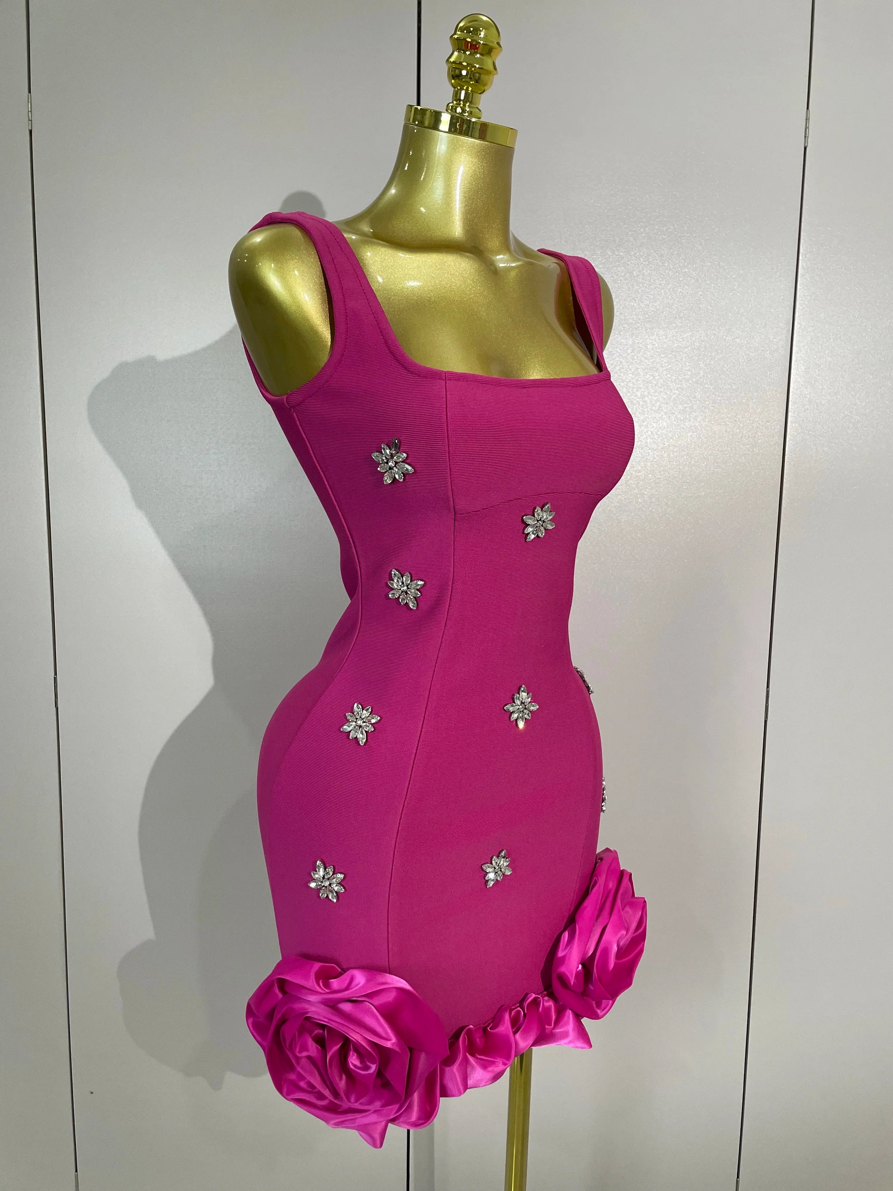Lori Bandage Ruffle Mini Dress