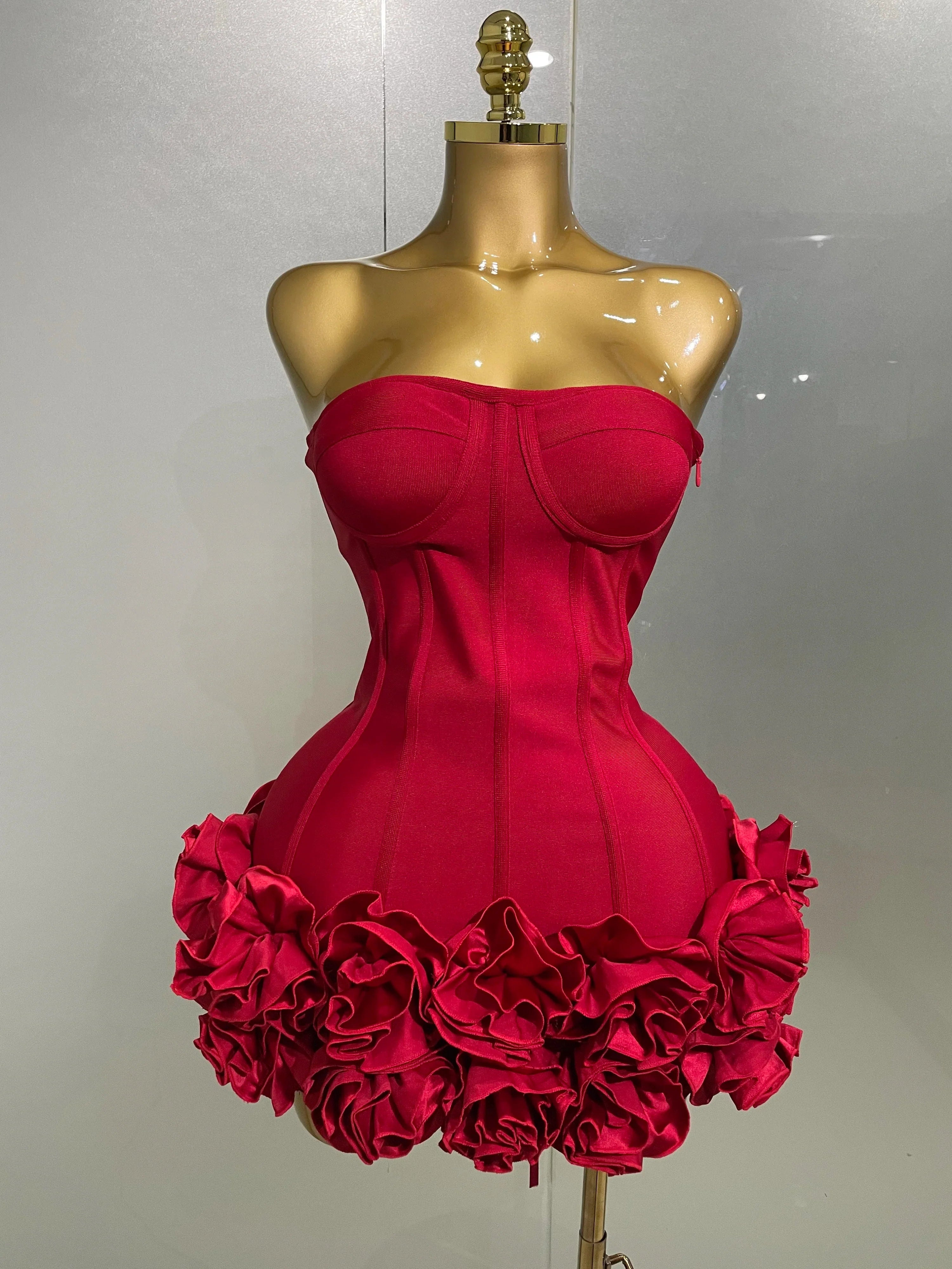 Tiana Bandage Mini Dress Red