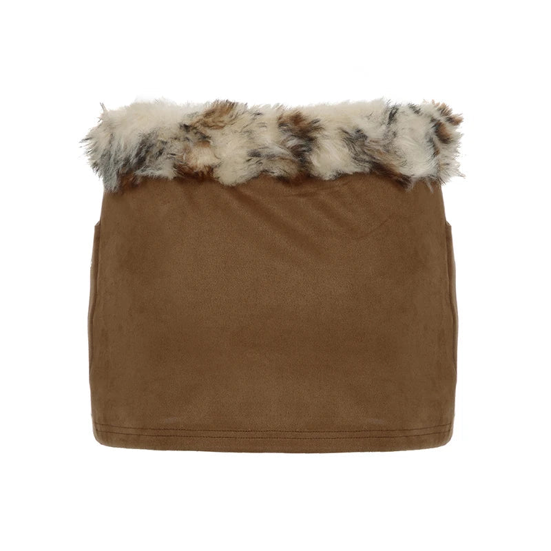 Wild Retro Fur Skirt