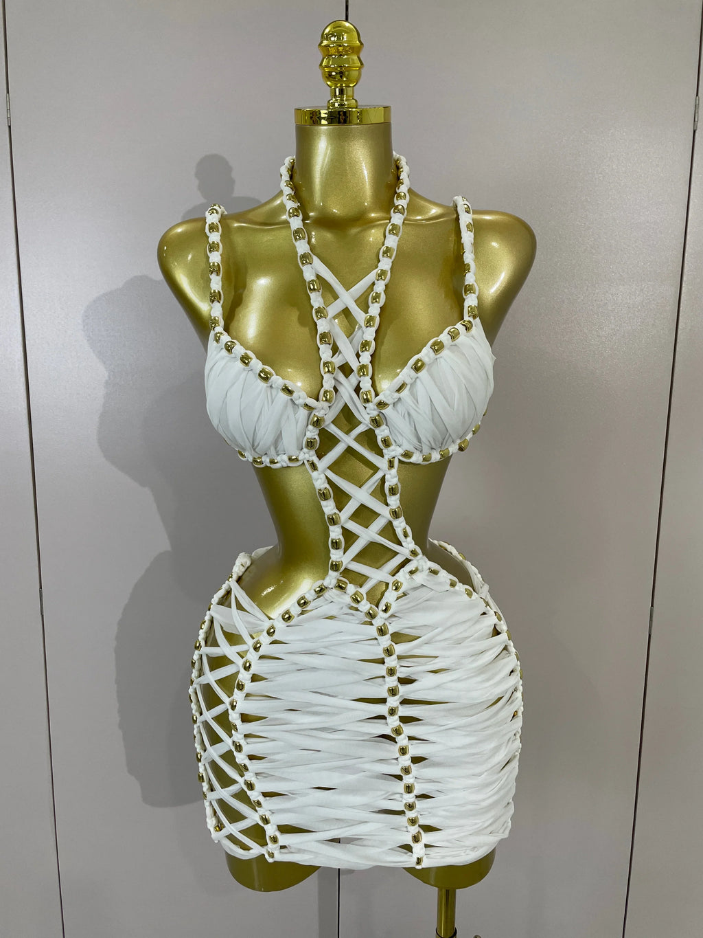 Kayda Luxe Mini Dress- White