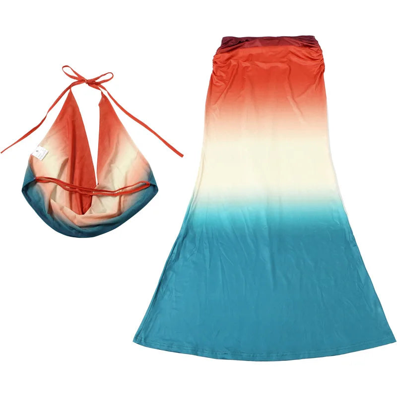 Jennie Ruched Maxi Skirt Set