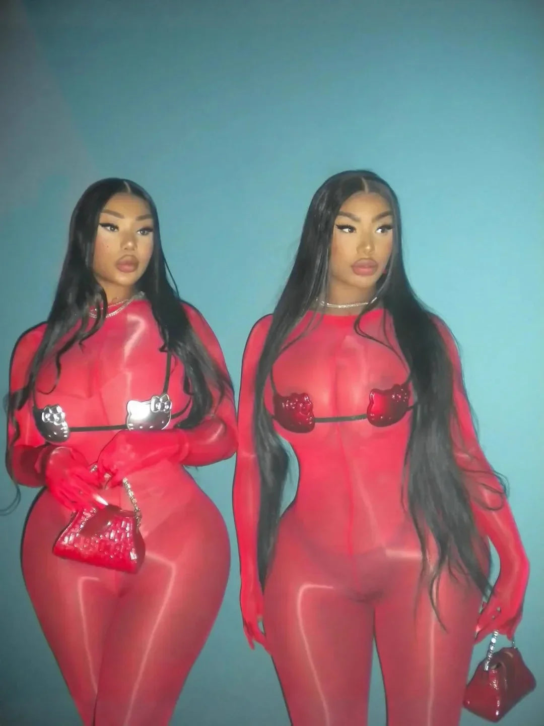 Bawdy Seamless Jumpsuit Red One Size