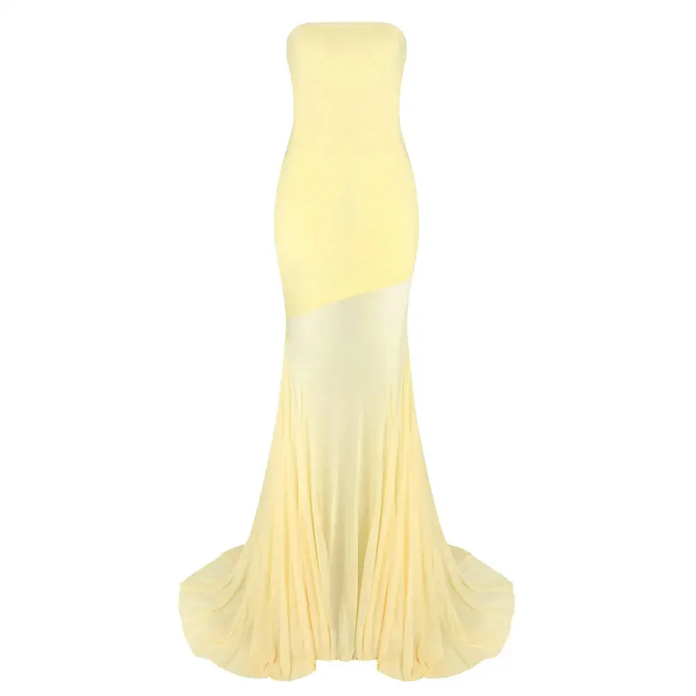 Yellow Silk Maxi Dress