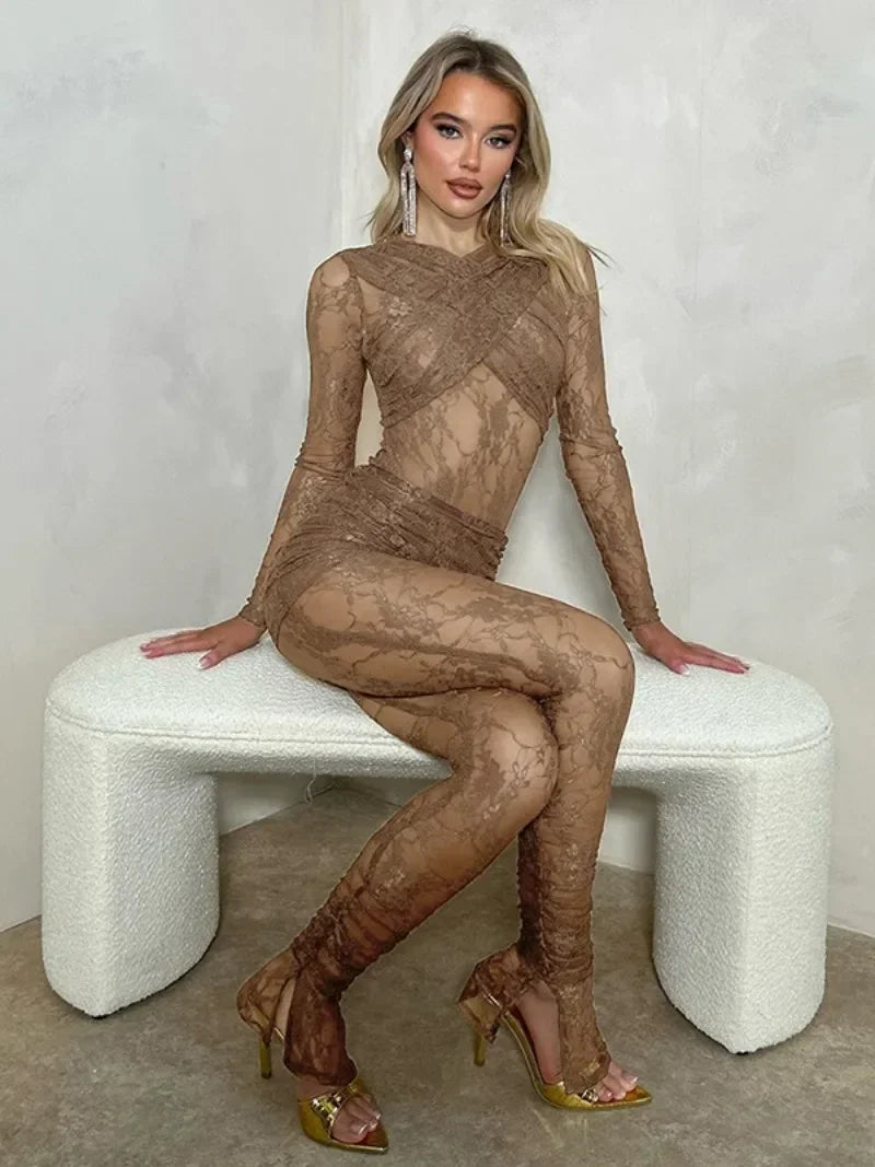 Alisha Lace Jumpsuit Set