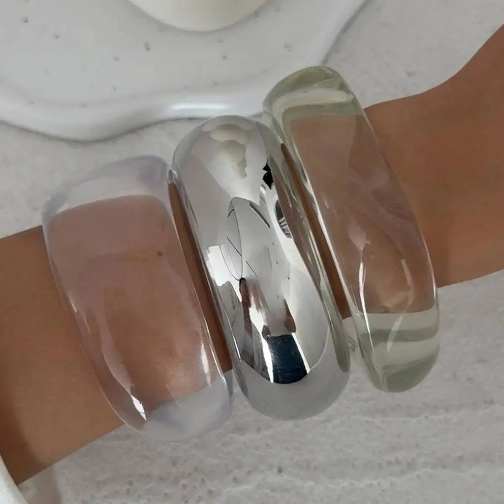 Acrylic Resin Bangle Bracelet