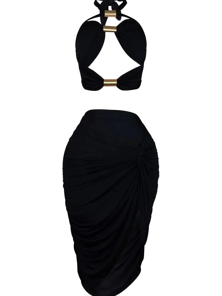 Michelle Pleated Skirt Set