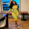 One Shoulder Cutout Capri Jumpsuit
