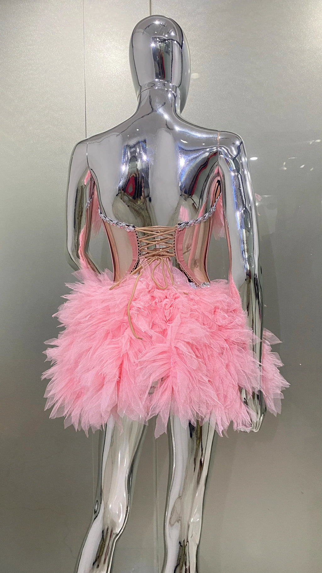 Pink Ruffles 2pcs Mini Dress