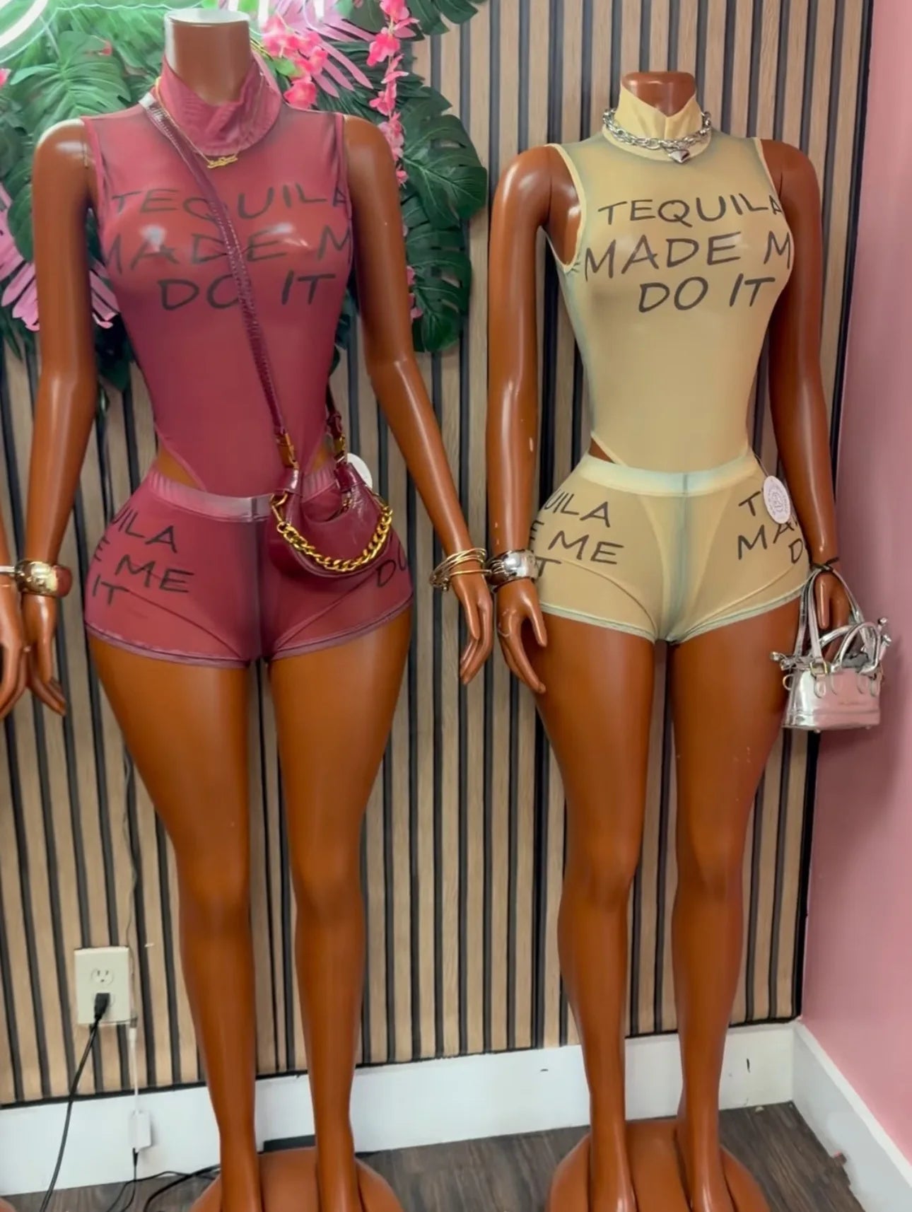 Tequi Mesh Bodysuit Short Set