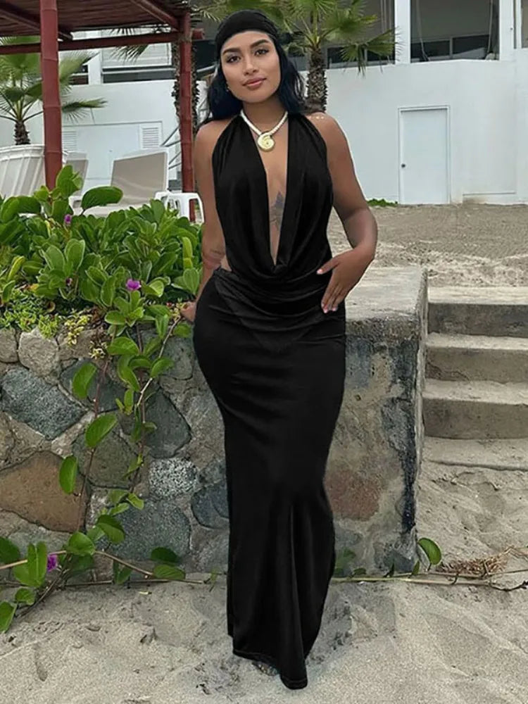 Chancie Maxi Skirt Set Black